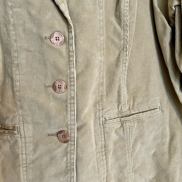 St. John’s Bay Woman Tan Corduroy Blazer Jacket 2X Stretch - Picture 3 of 6
